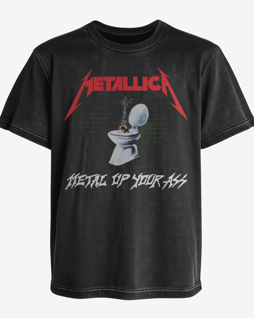 Polera desgastada Metal Up Your Ass