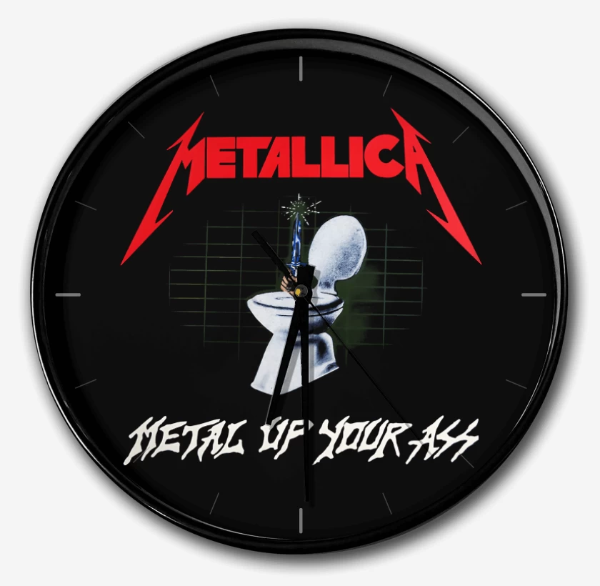 Reloj Negro de Metal Up Your Ass