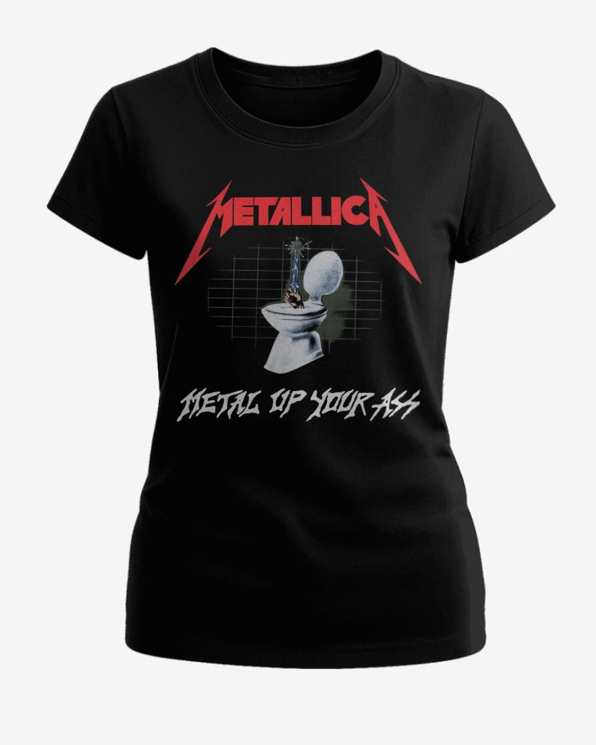 Polera de Mujer Negro de Metal Up Your Ass