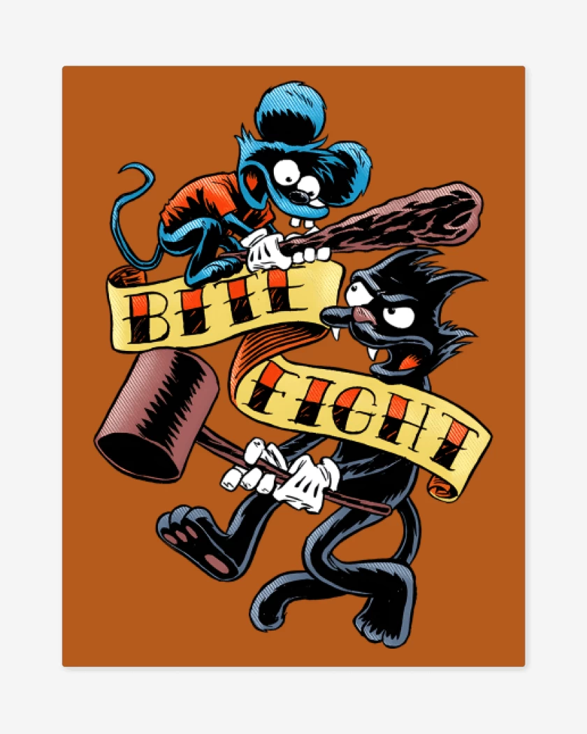 Print metalico Naranjo de Bite & Fight 