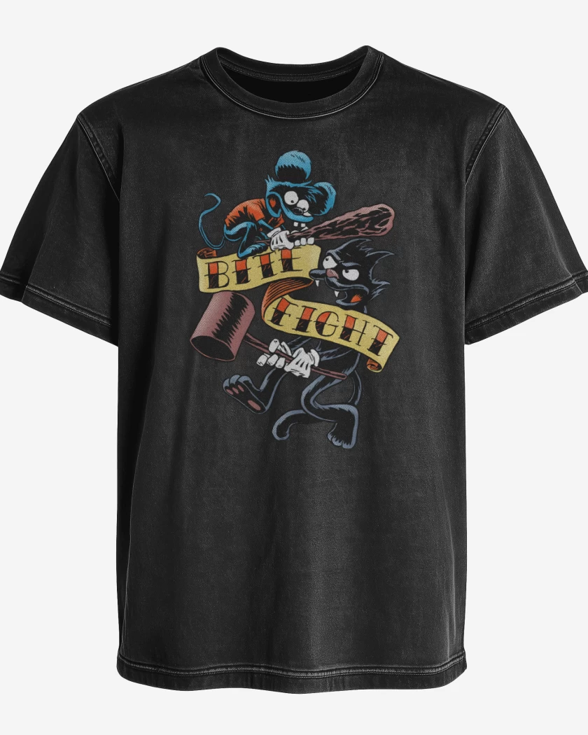 Polera desgastada Bite & Fight 
