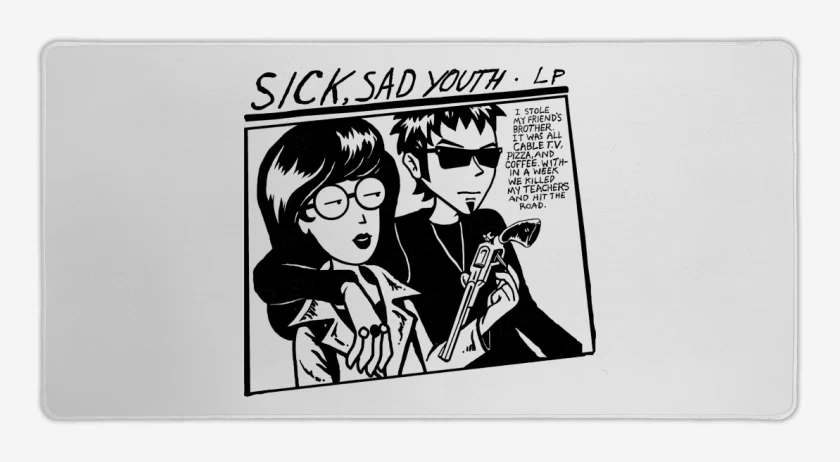 Mouse pad Gamer Blanco de Sick Sad Youth