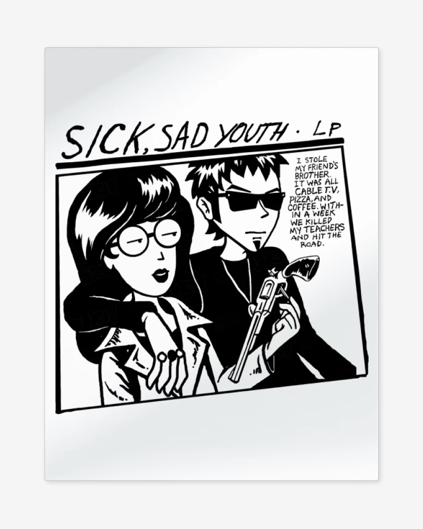 Print metalico Blanco de Sick Sad Youth