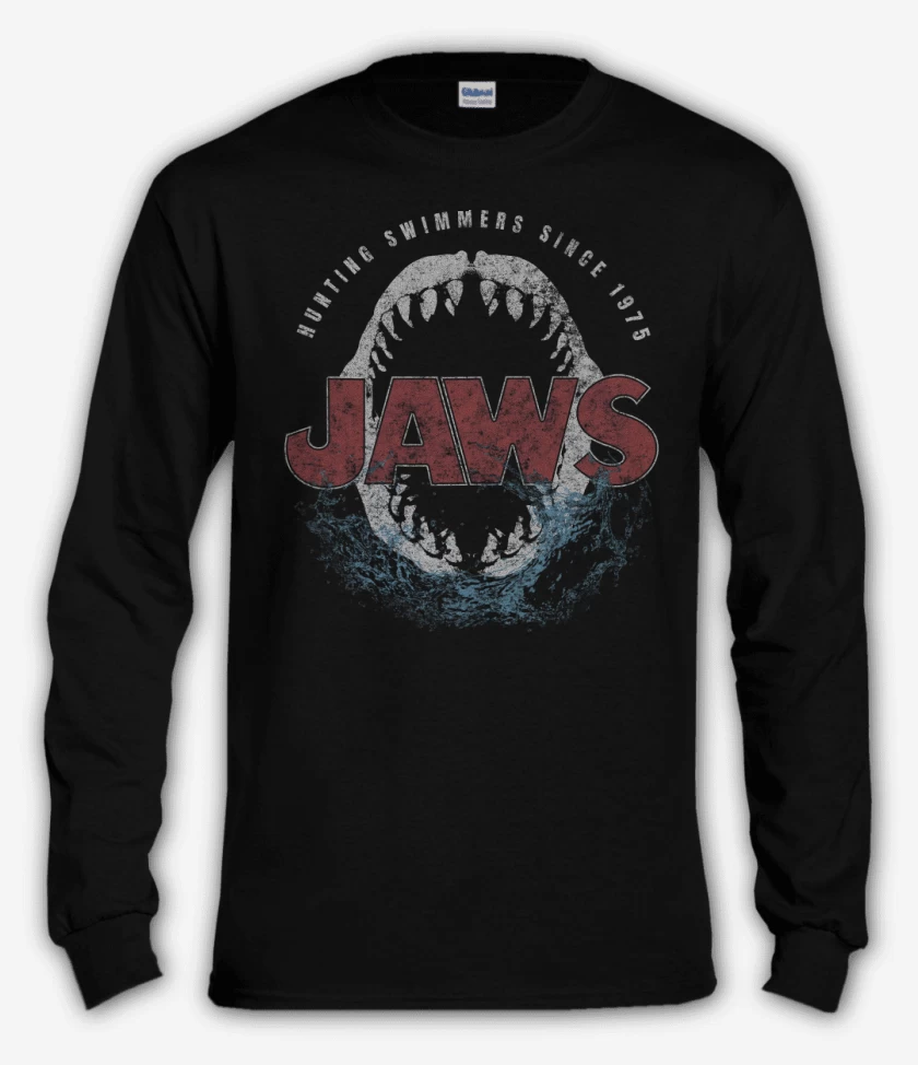 Polera manga larga Negro de Tiburon 