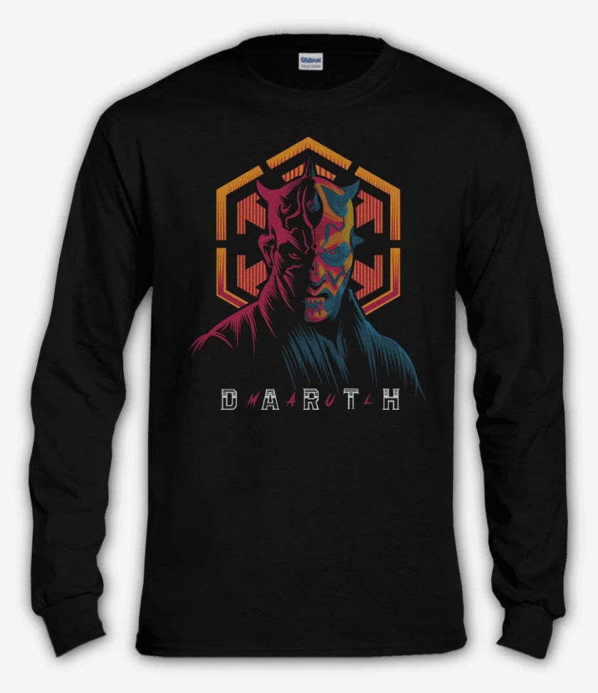 Polera manga larga Negro de Darth Maululo