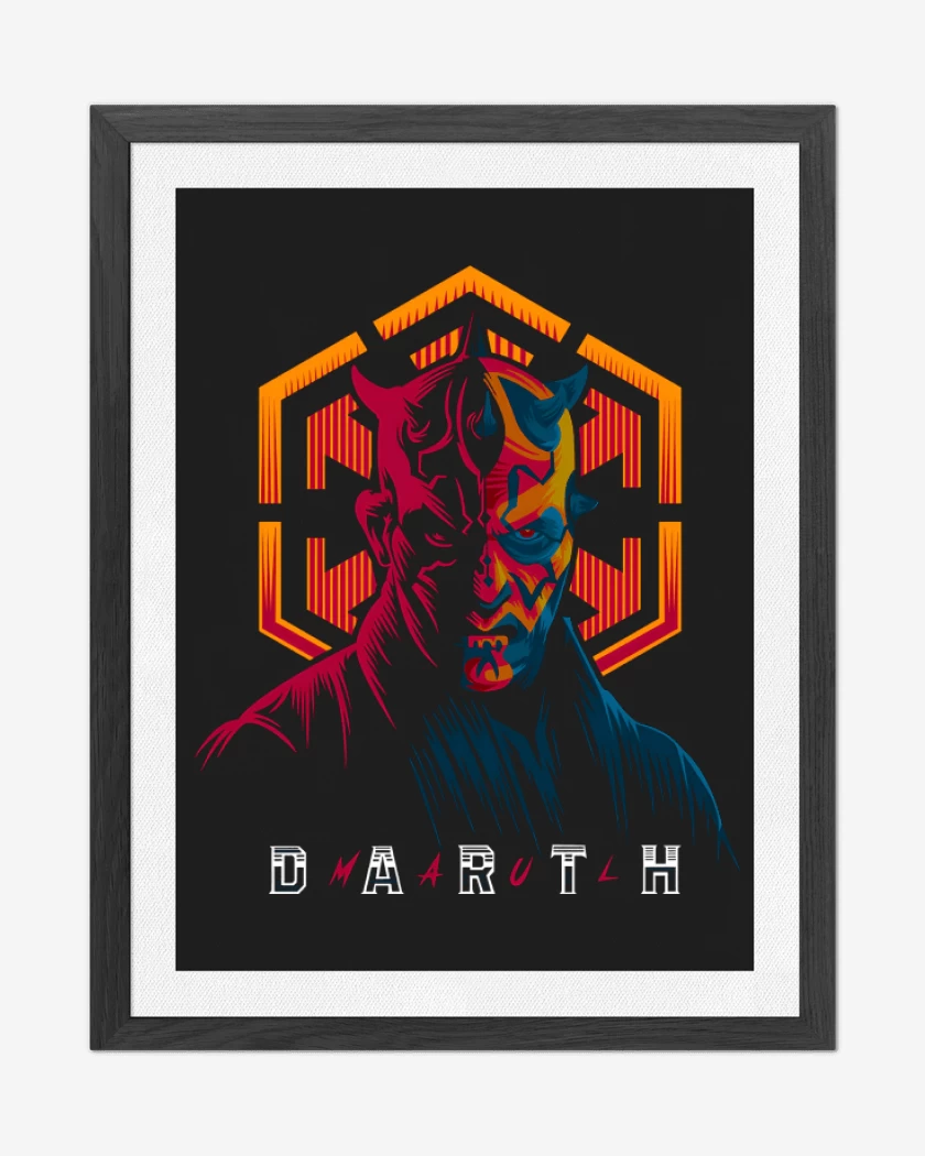 Cuadro decorativo Negro de Darth Maululo