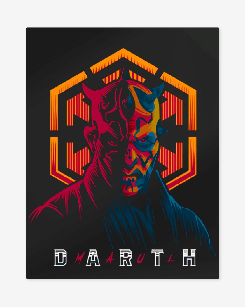 Print metalico Negro de Darth Maululo
