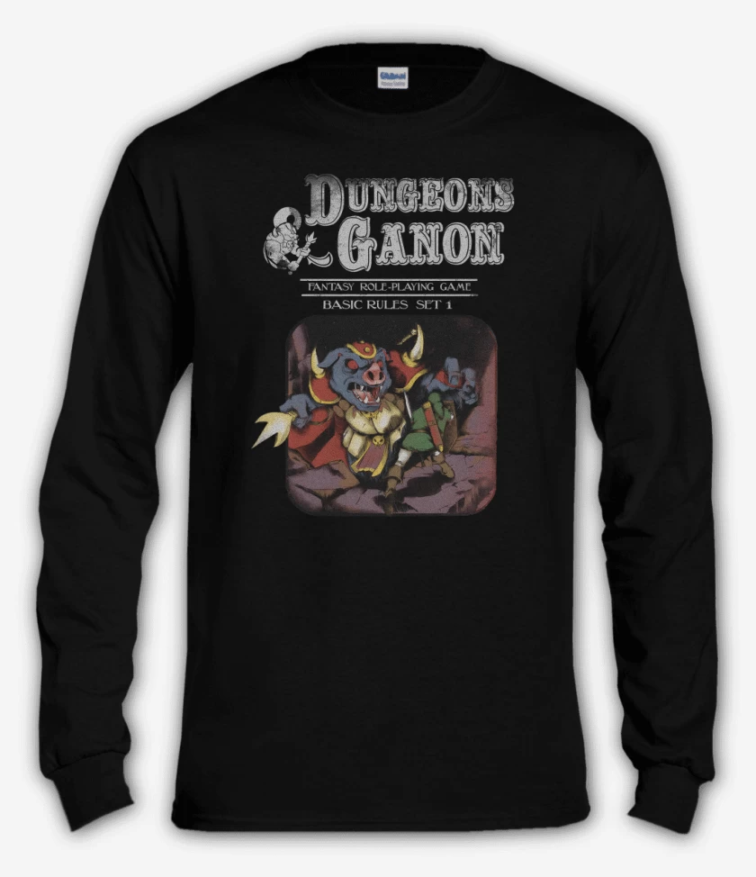 Polera manga larga Negro de Calabozos & Ganon