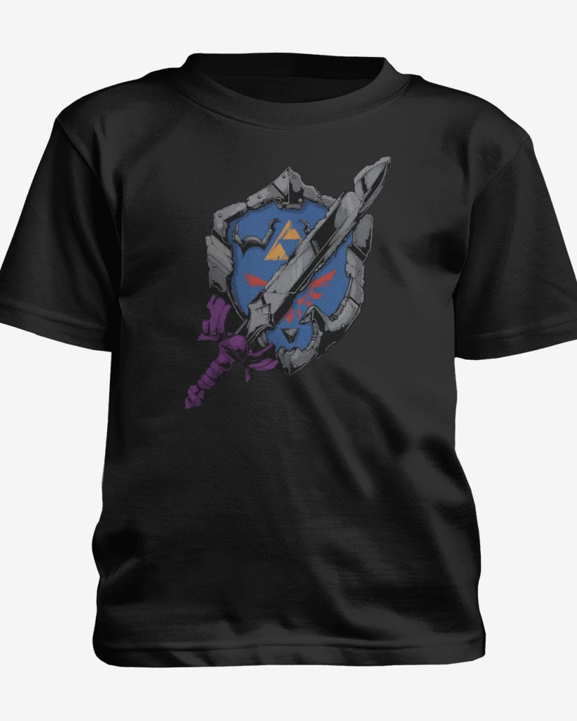 Polera de niño Negro de Defensor de Hyrule