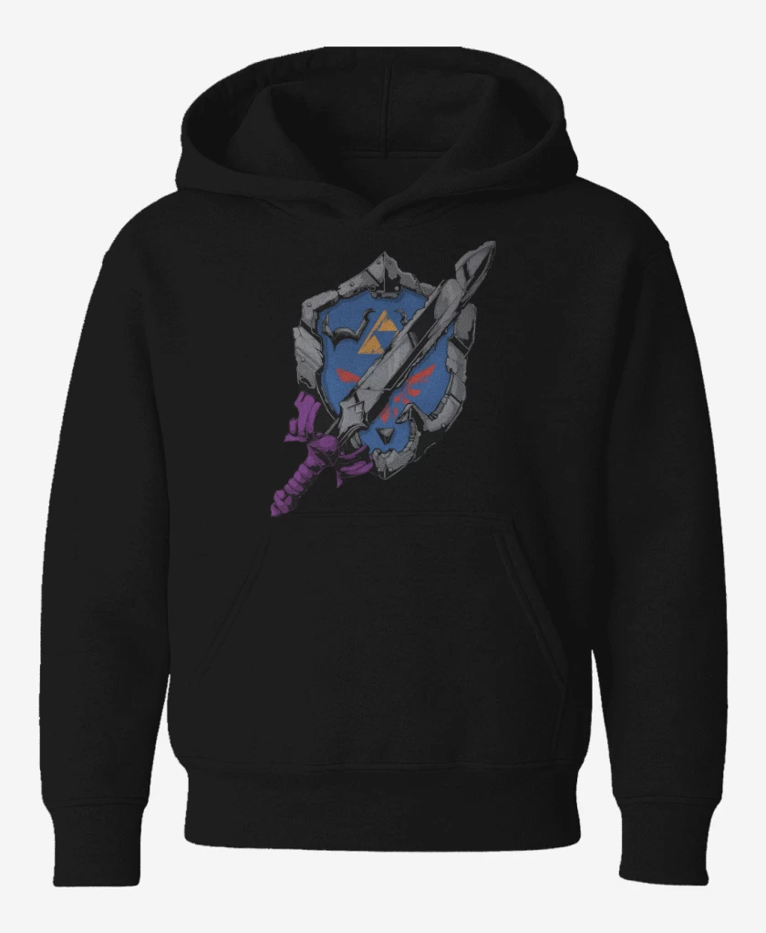 Poleron de niño Negro de Defensor de Hyrule