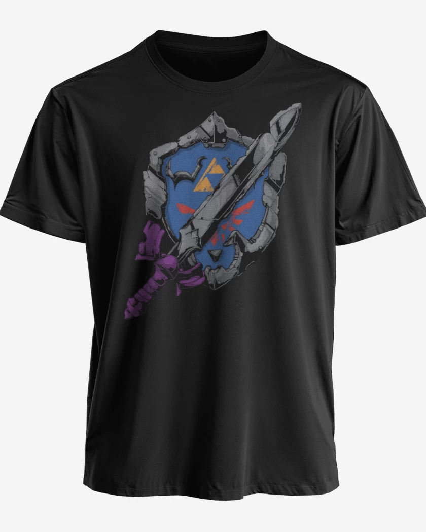 Polera premium Negro de Defensor de Hyrule