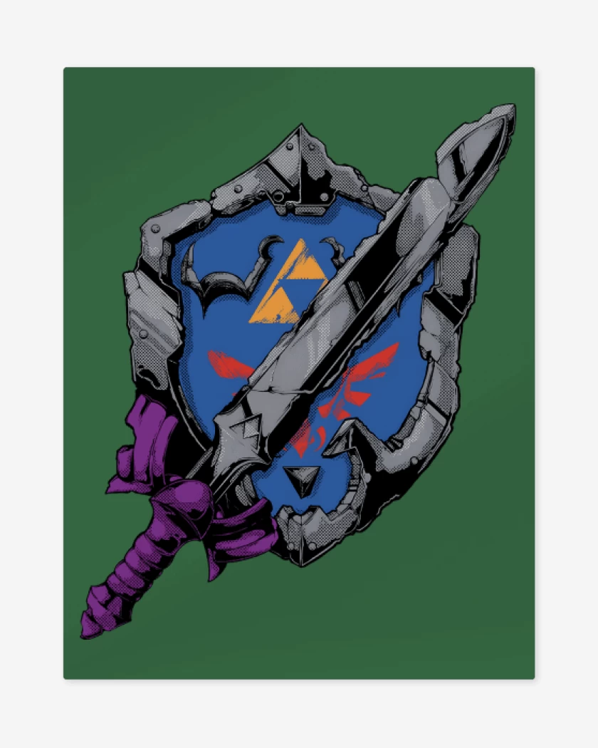 Print metalico Verde jade de Defensor de Hyrule