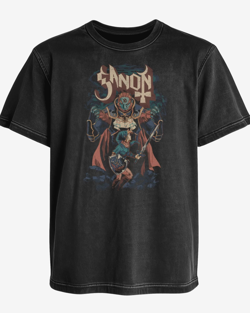 Polera desgastada Negro de Señor de la Oscuridad