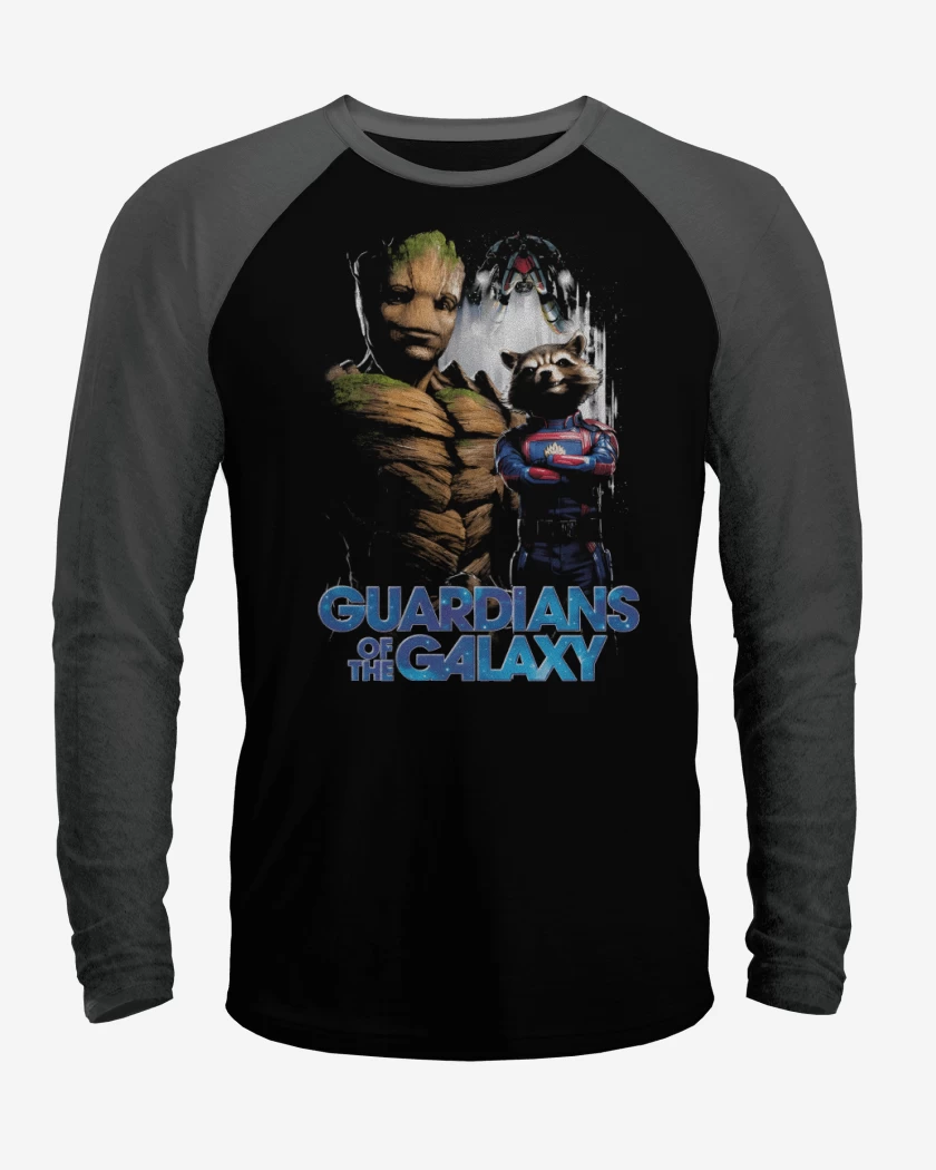 Polera Raglan Negro / Negro Heather de Groot x Rocket