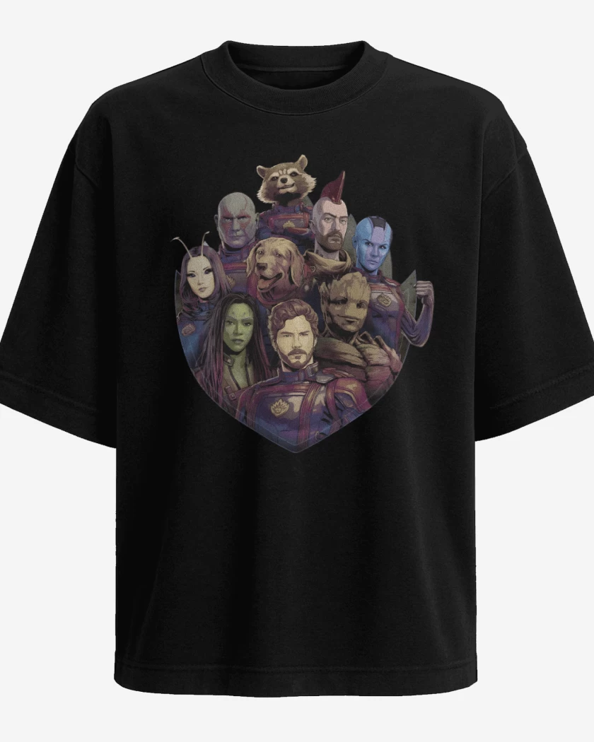 Polera Oversize Negro de Los Guardianes