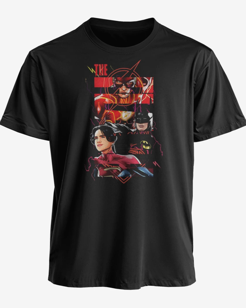 Polera premium El Rayo, El Murcielago y la Superchica