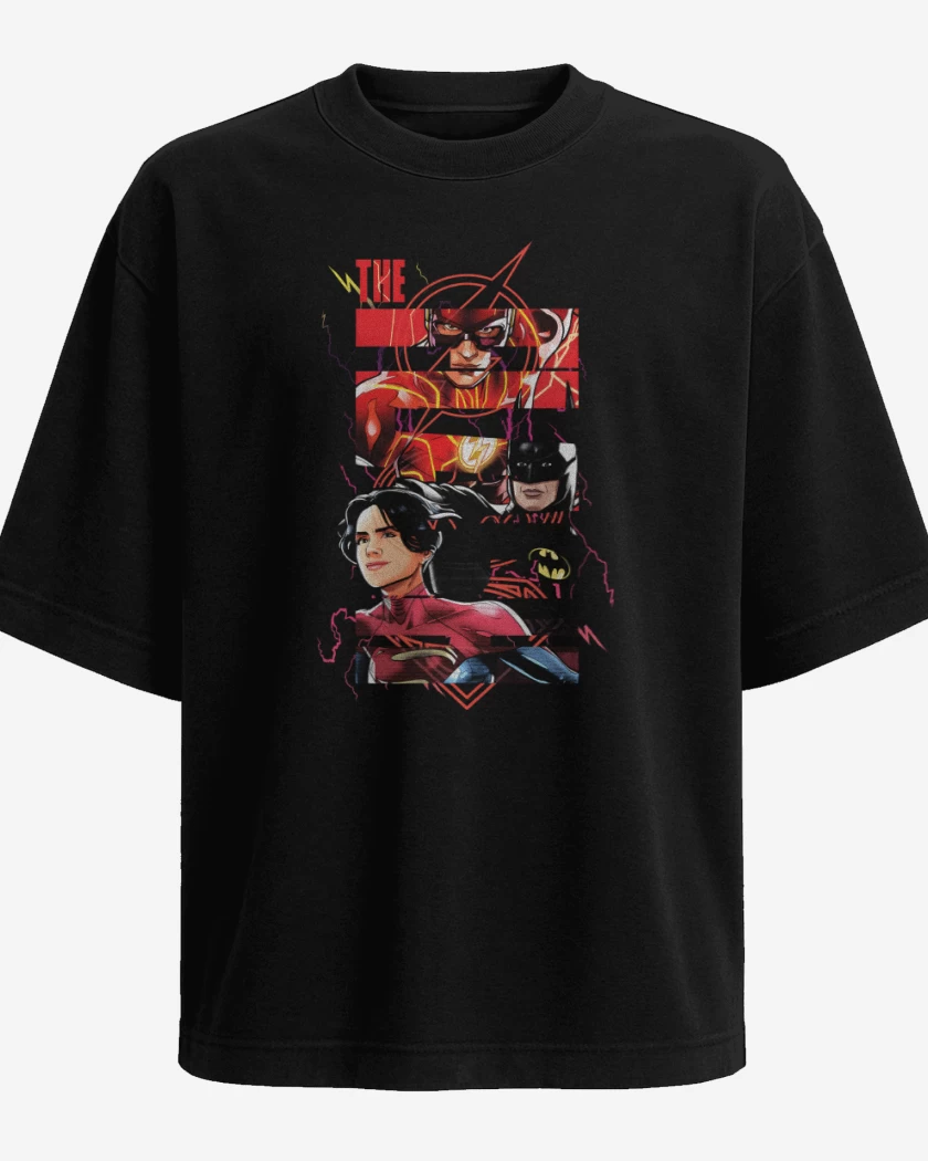 Polera Oversize El Rayo, El Murcielago y la Superchica
