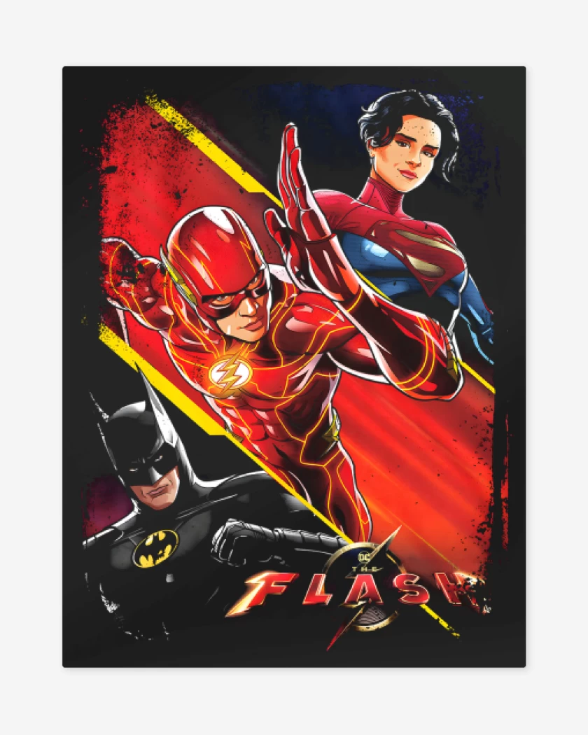 Print metalico Flash Batman Supergirl