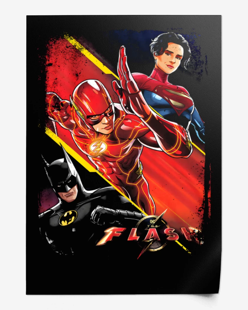 Print Flash Batman Supergirl