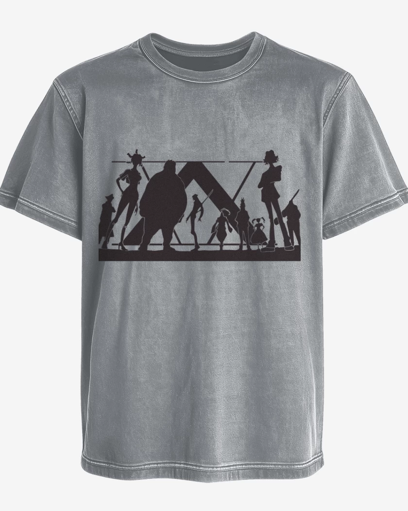Polera desgastada Gris Melange de Hxh