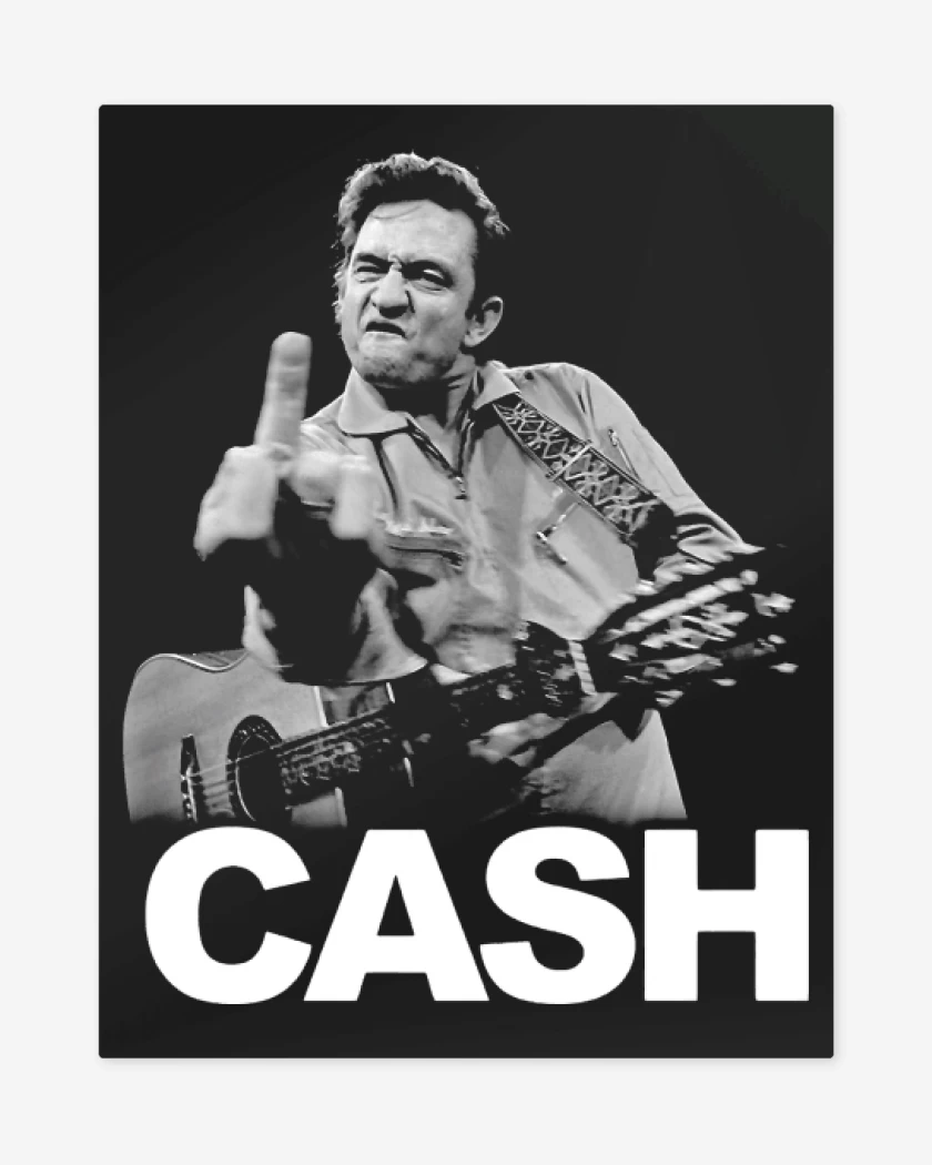 Print metalico Negro de Cash 