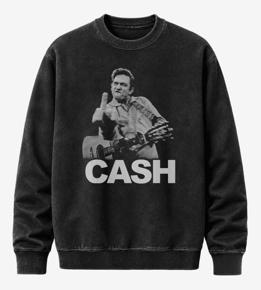 Poleron Polo Acid Wash Negro de Cash 