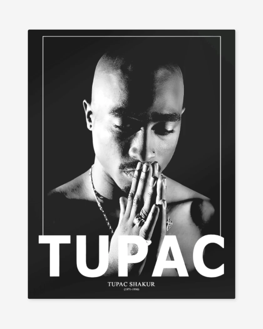 Print metalico Negro de TUPAC SHAKUR