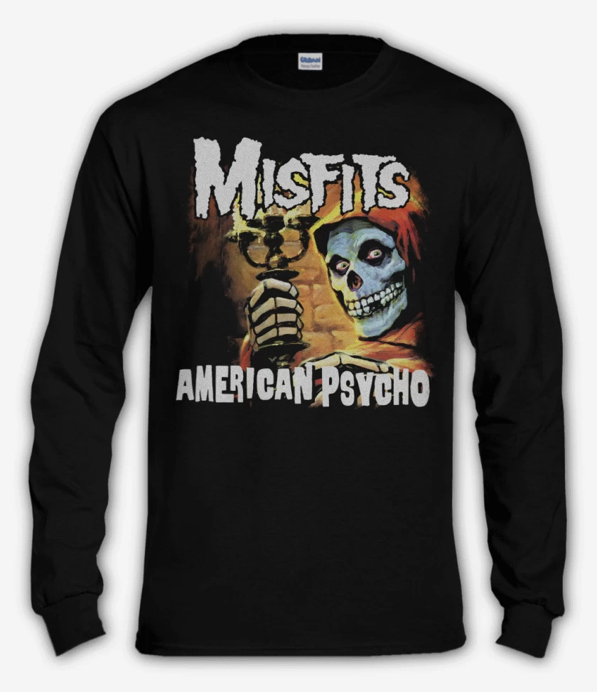 Polera manga larga Negro de Misfits American Psycho