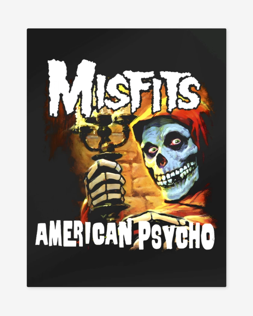 Print metalico Negro de Misfits American Psycho