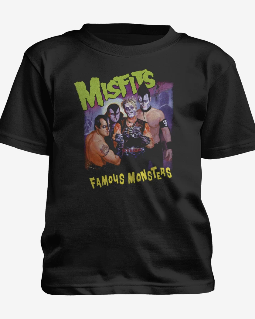Polera de niño Negro de Famous Monsters
