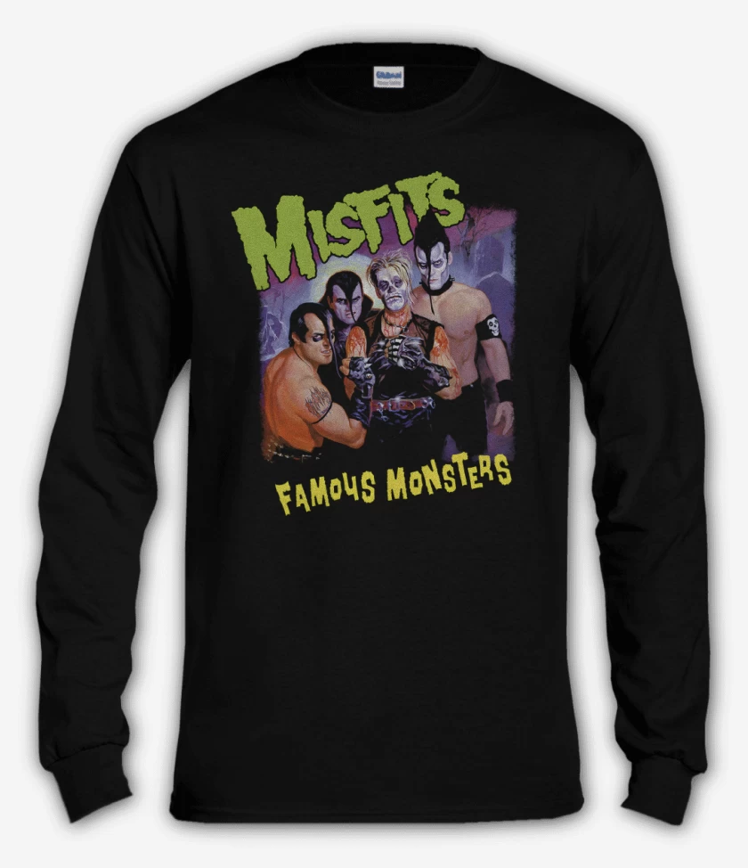 Polera manga larga Negro de Famous Monsters