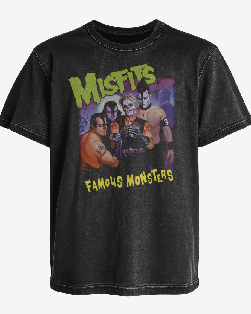 Polera desgastada Famous Monsters