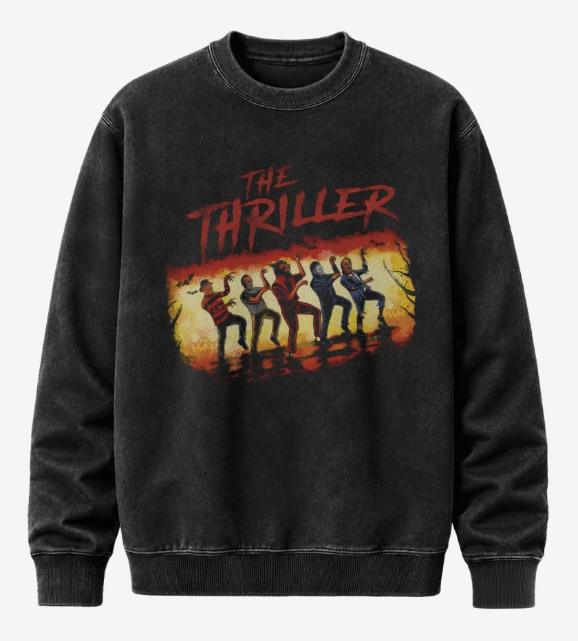 Poleron Polo Acid Wash Negro de The Thriller