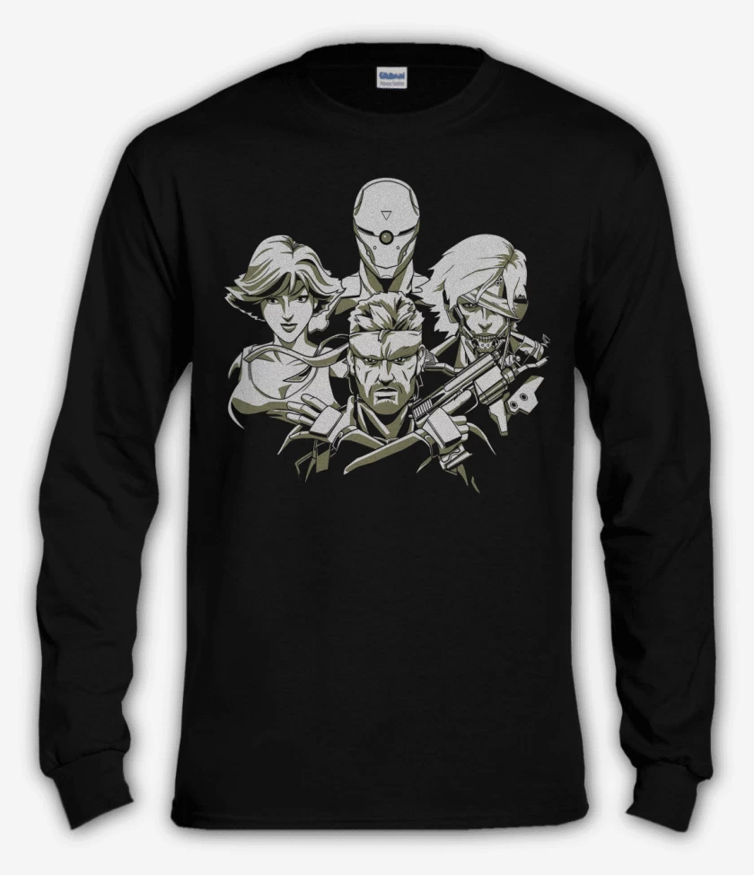 Polera manga larga Negro de Solid Rhapsody