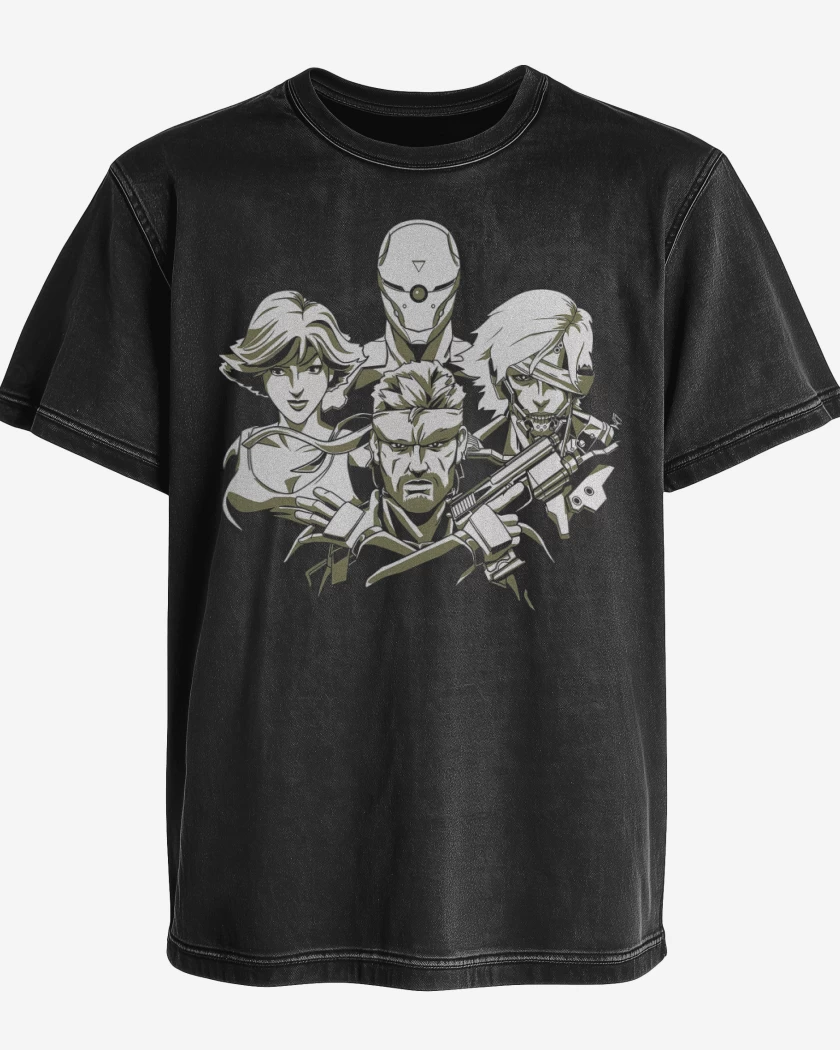 Polera desgastada Negro de Solid Rhapsody