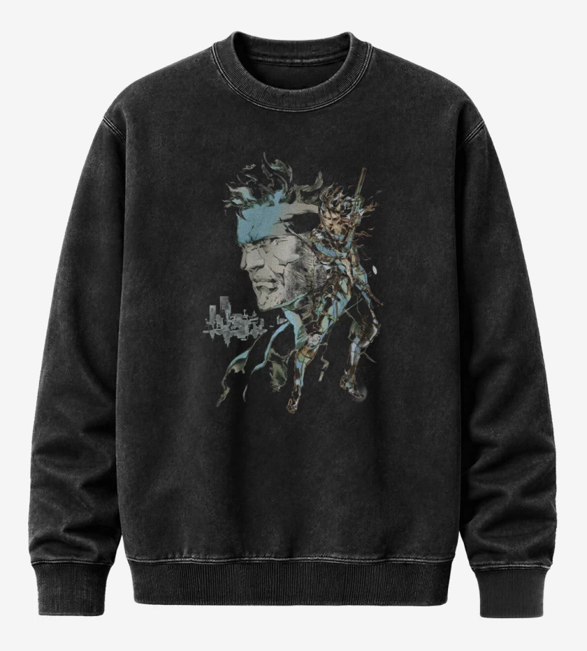 Poleron Polo Acid Wash Negro de Sons of Liberty 