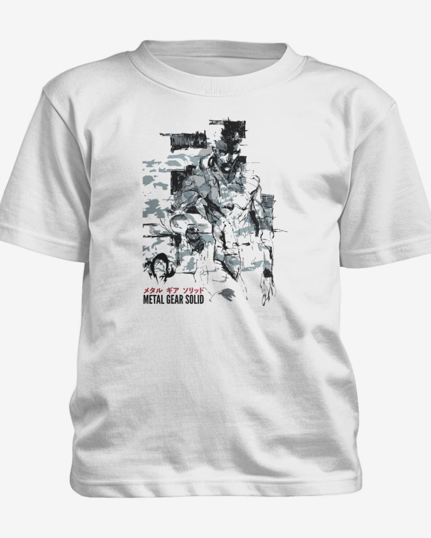 Polera de niño Blanco de Solid Snake