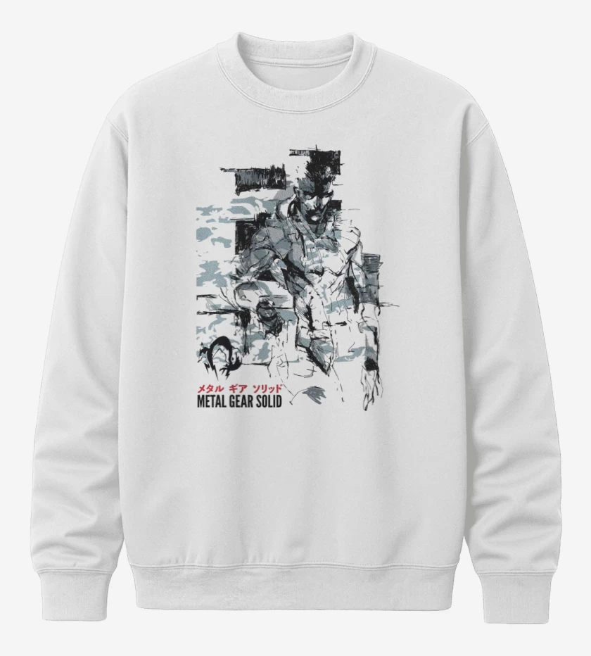 Poleron polo Blanco de Solid Snake
