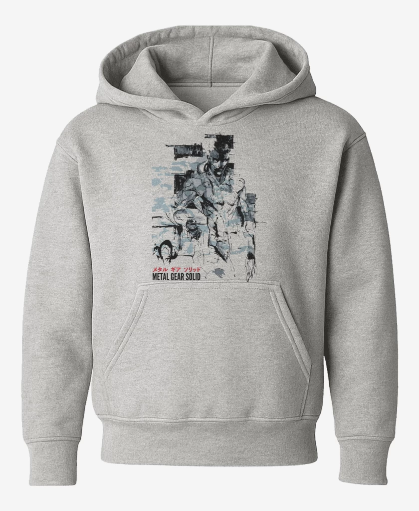 Poleron de niño Gris Melange de Solid Snake