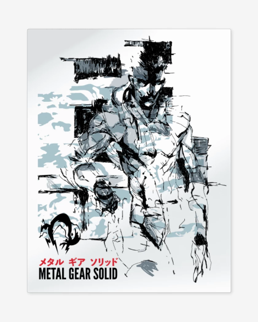 Print metalico Blanco de Solid Snake