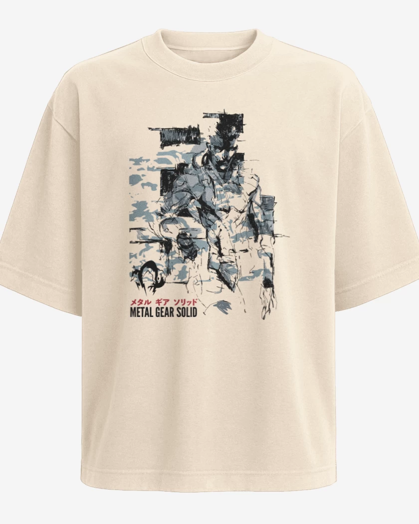 Polera Oversize Beige de Solid Snake