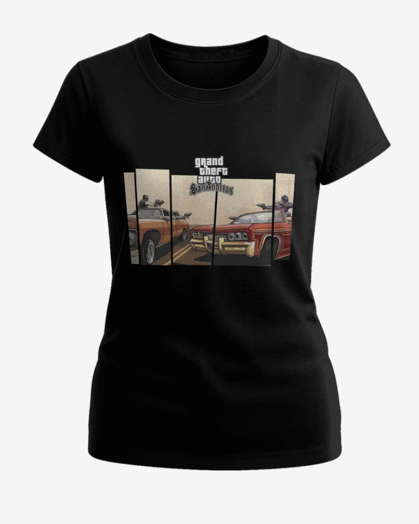Polera de Mujer Negro de Groove street vs Ballas