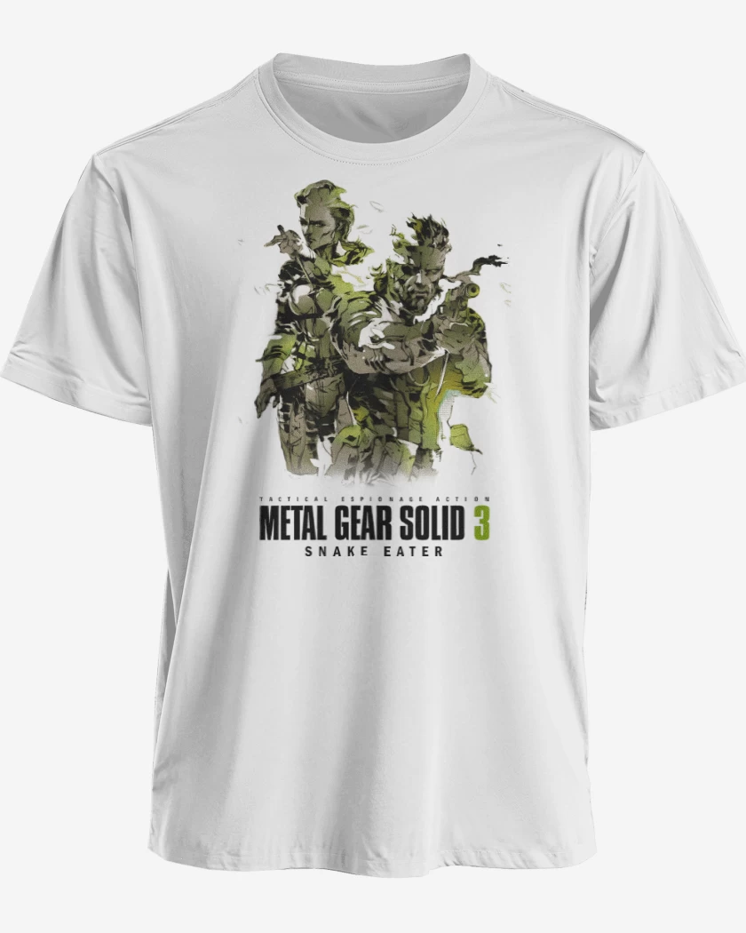 Polera premium Blanco de Metal Gear Solid 3 Snake Eater