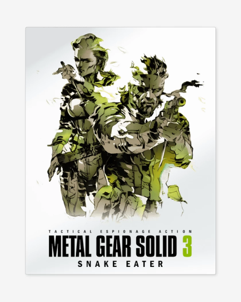 Print metalico Blanco de Metal Gear Solid 3 Snake Eater