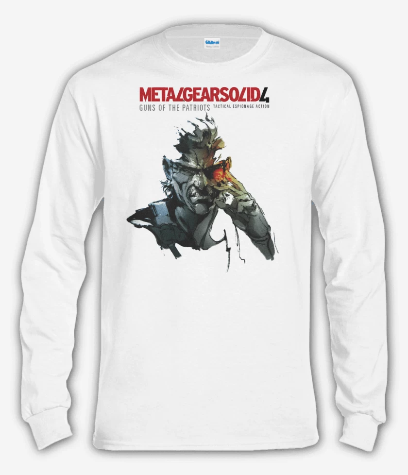 Polera manga larga Blanco de Guns of The Patriots