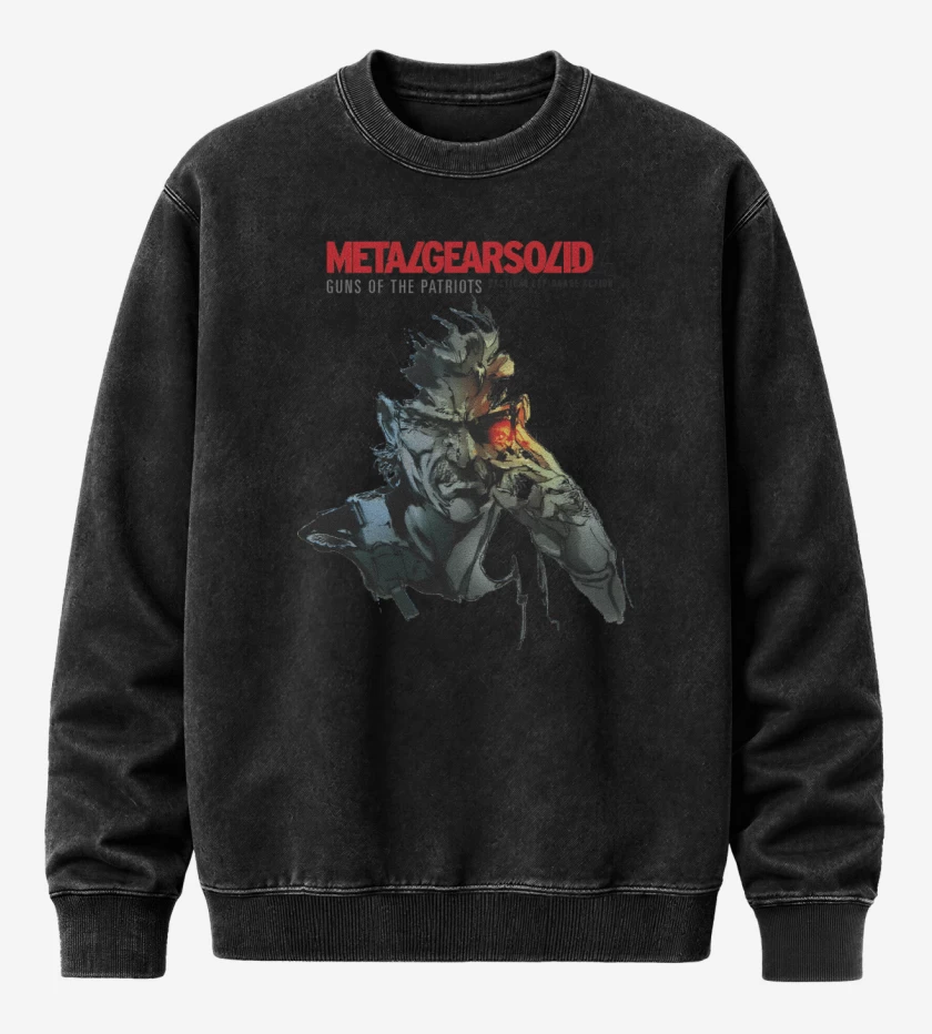 Poleron Polo Acid Wash Negro de Guns of The Patriots