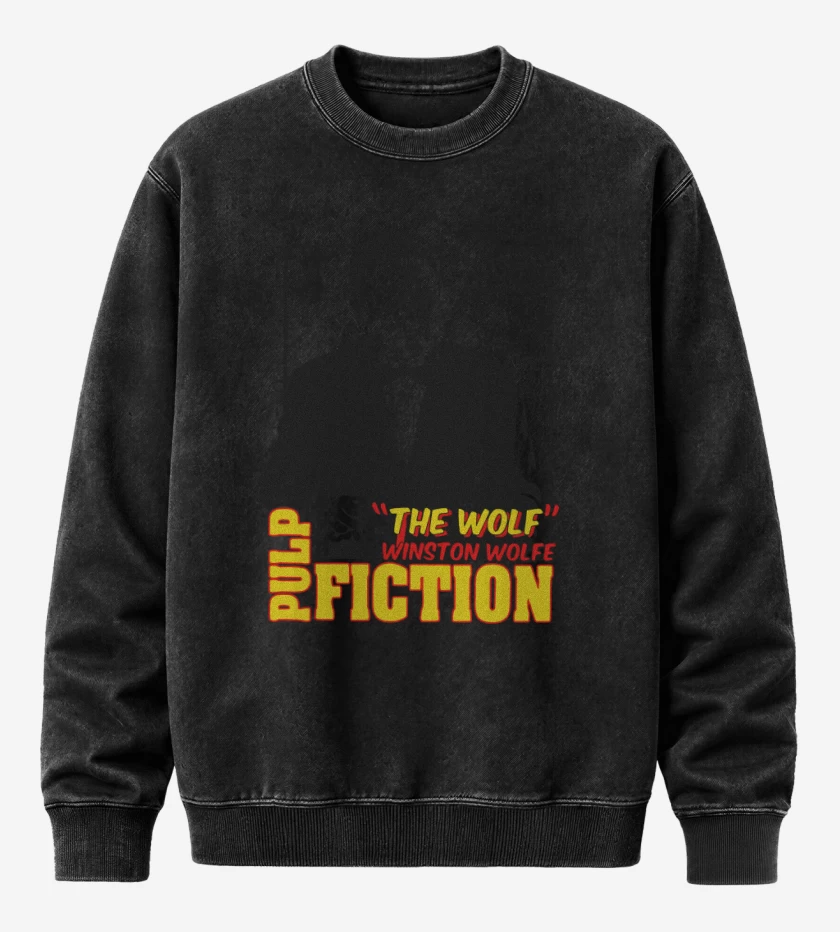 Poleron Polo Acid Wash Negro de Mr Wolf
