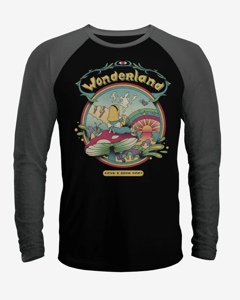 Polera Raglan Negro / Negro Heather de Wonderland