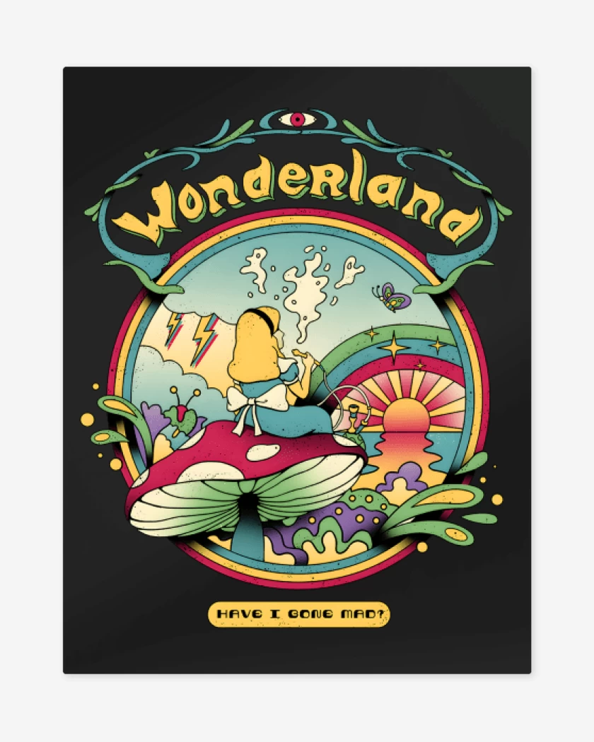 Print metalico Negro de Wonderland