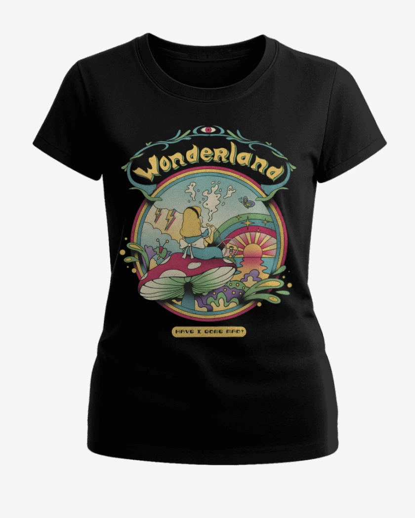 Polera de Mujer Negro de Wonderland